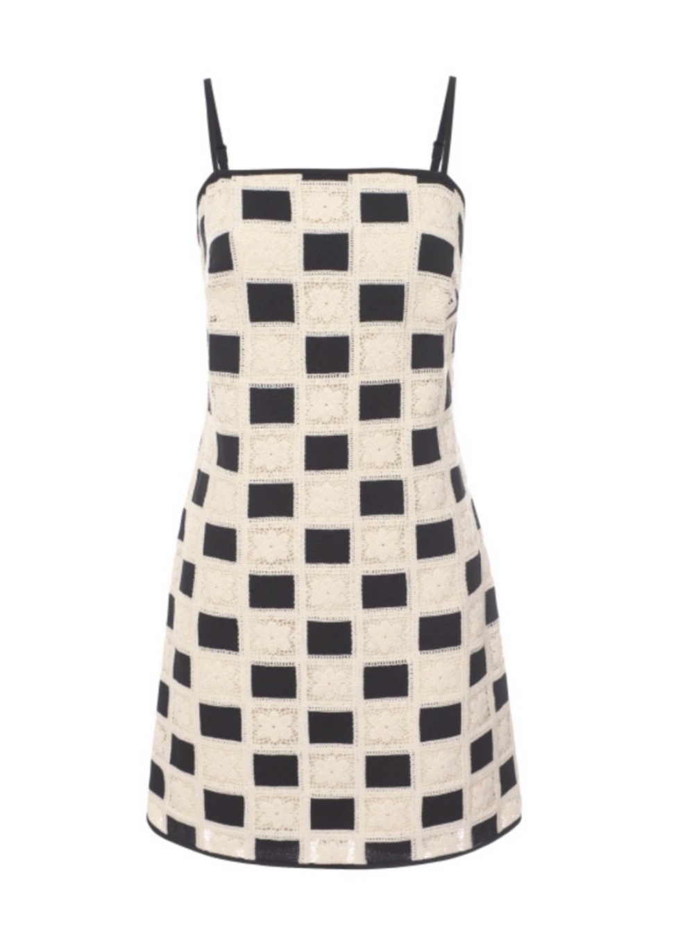 Sz L boutique Strut & Bolt “Kinley” crouchet mini shift dress